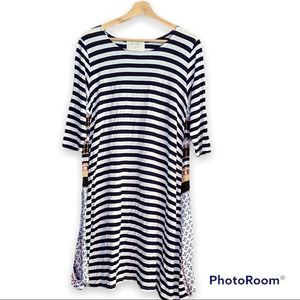 Anthropologie Puella Striped Swing Dress Sz S